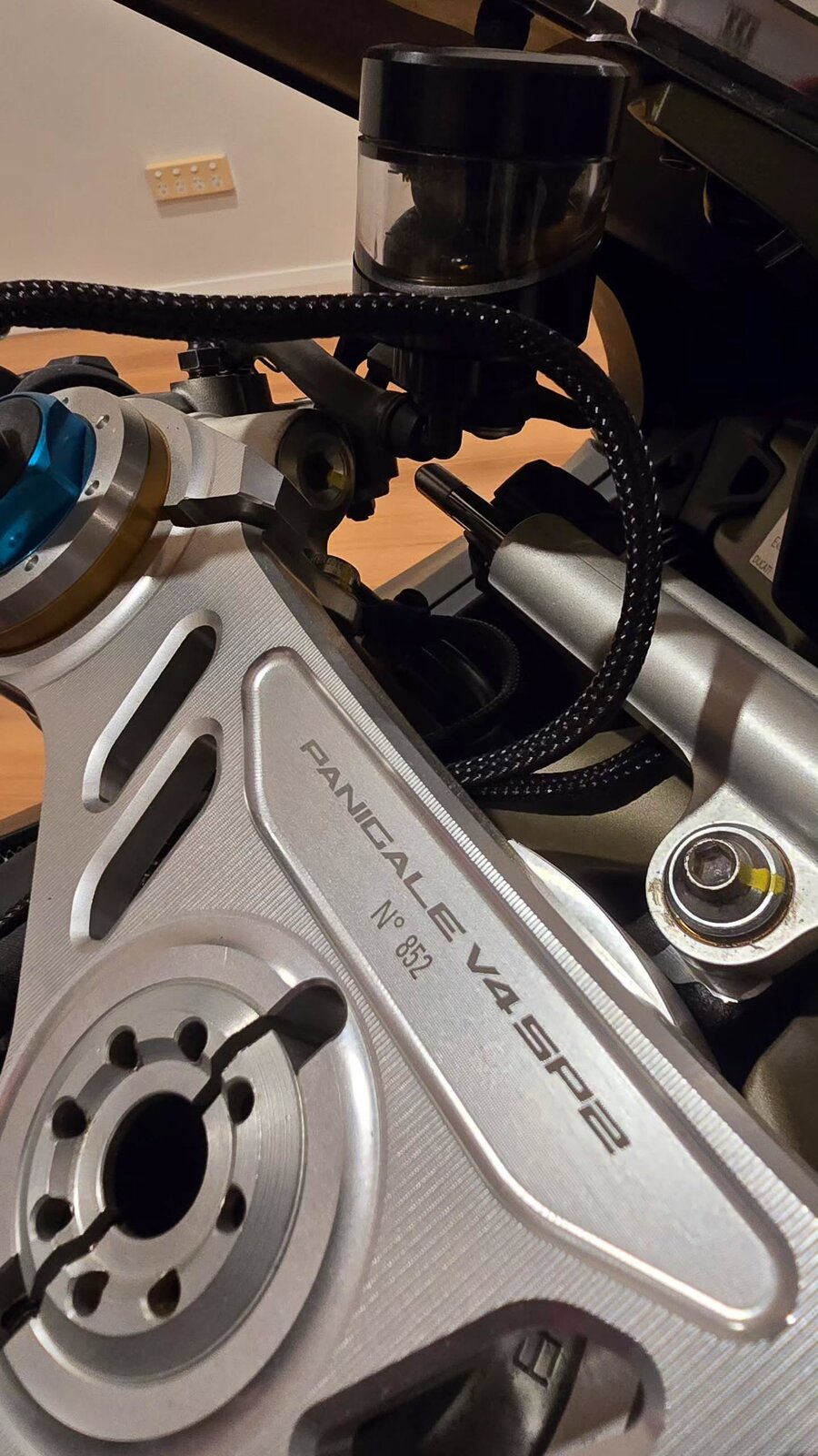 Ducati Panigale V4 SP2 in for work at Rossi Mechanical